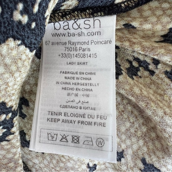 ba&sh Carry Midi Skirt Animal Print Ocher - Picture 6 of 7